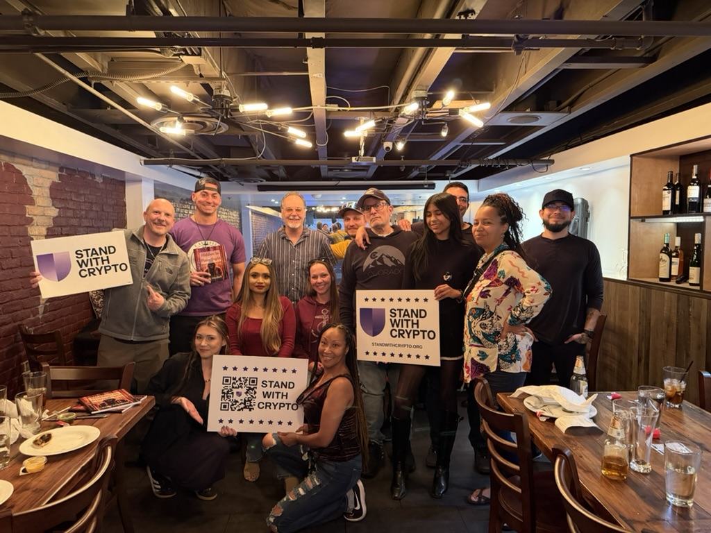 Orange Rabbit community at Stand With Crypto event